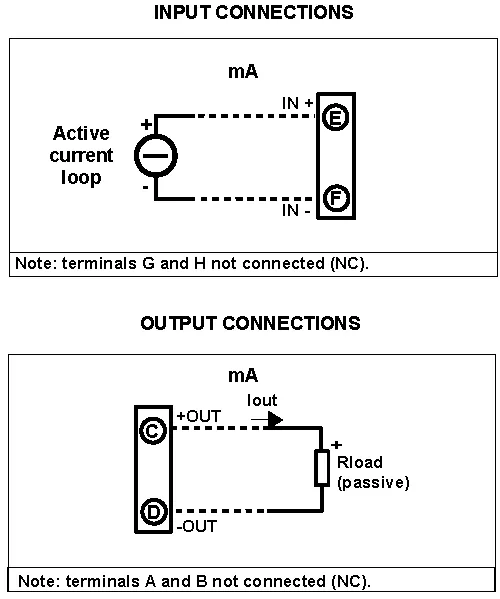 Loop Powered Isolated Transmitter wiring Diagram.