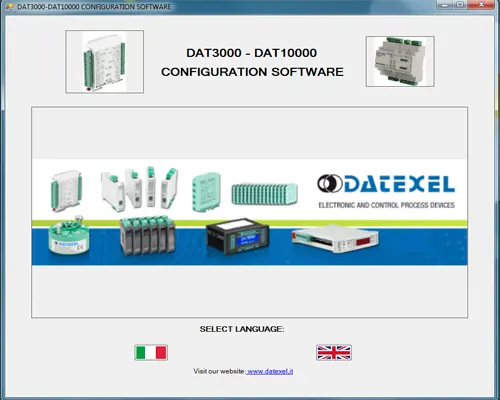 Start page for the Modbus 3000-10000 software
