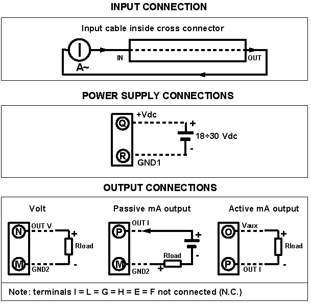 DC Current converter wiring Diagram.