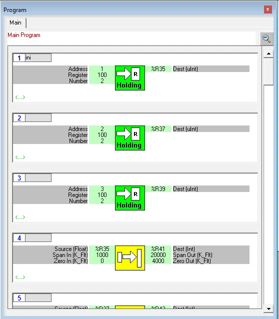 Modbus Program to obtain the pressure from a Multivarible pressure transmitter