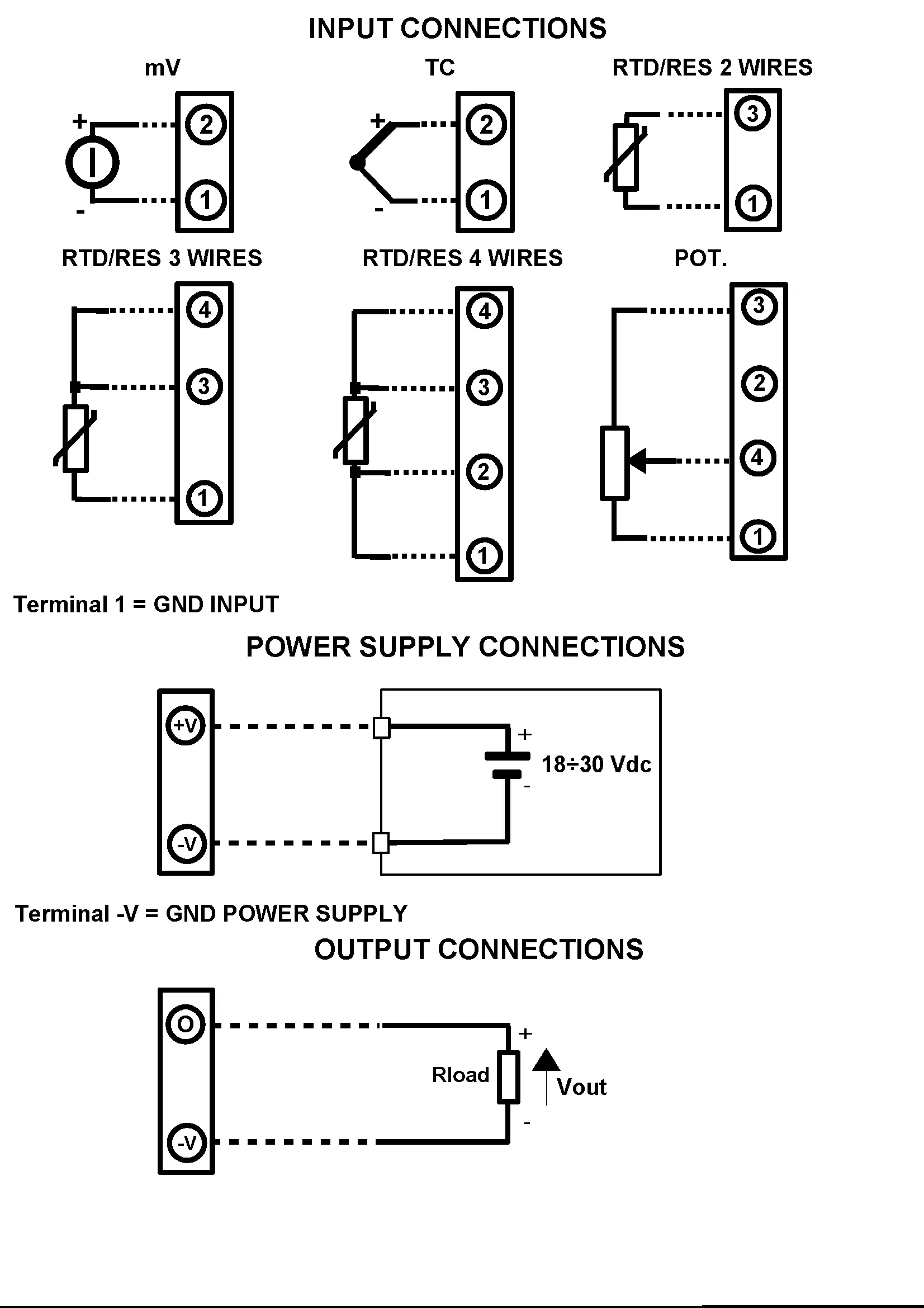 Head Mounted Temperature converter Wiring Diagram
