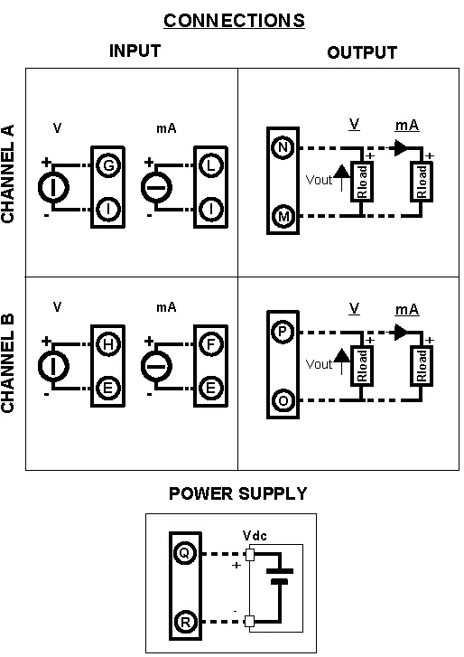 Mathematical Signal Conditioner wiring Diagram. 
