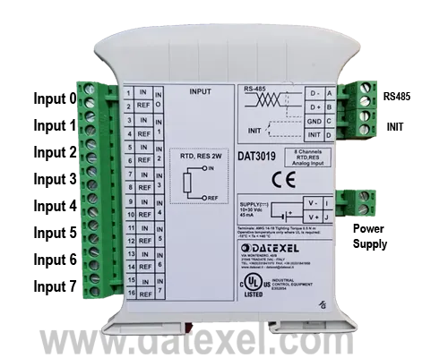 DAT3019 Modbus RTU Slave for RTD's