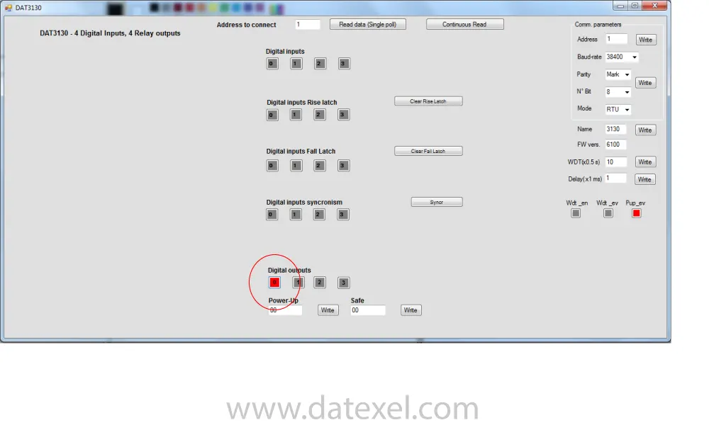 Driving the relay output on a Modbus Slave