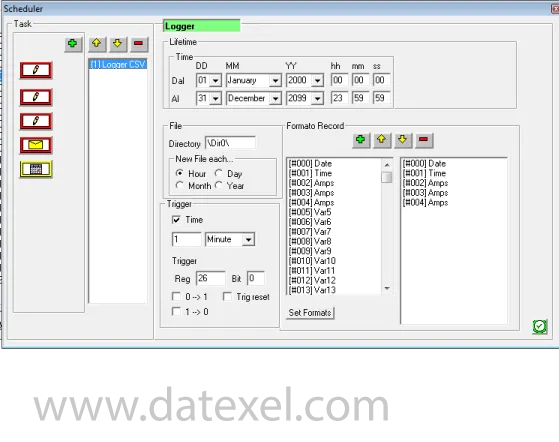 Setting up when to Store the internal Registers.