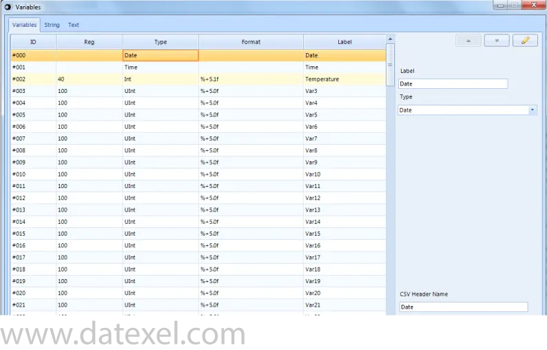 Setting the Date for Data Logging