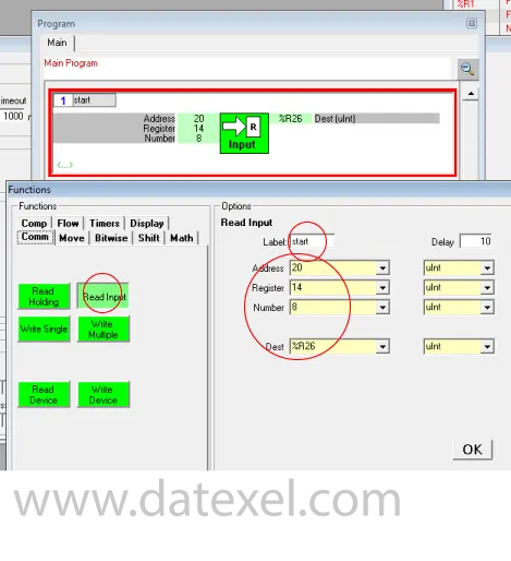 Read input function block.