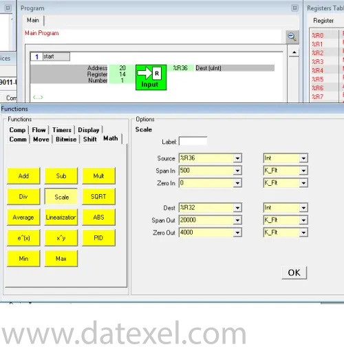 Set up the Modbus Master 4-20mA output.