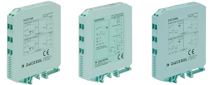 Datexel range of DIN Rail Temperature Transmitters.