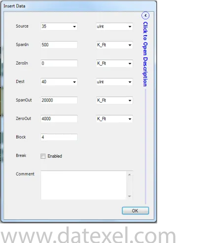 Setting up Modbus Master scale function.