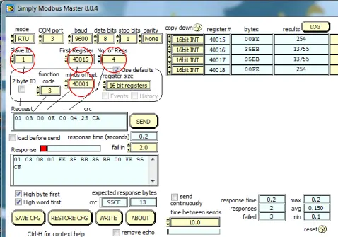 Setting up Simply Modbus Slave Address and reading Reg.